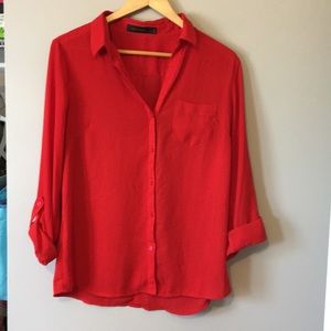 Red The Limited button down shirt